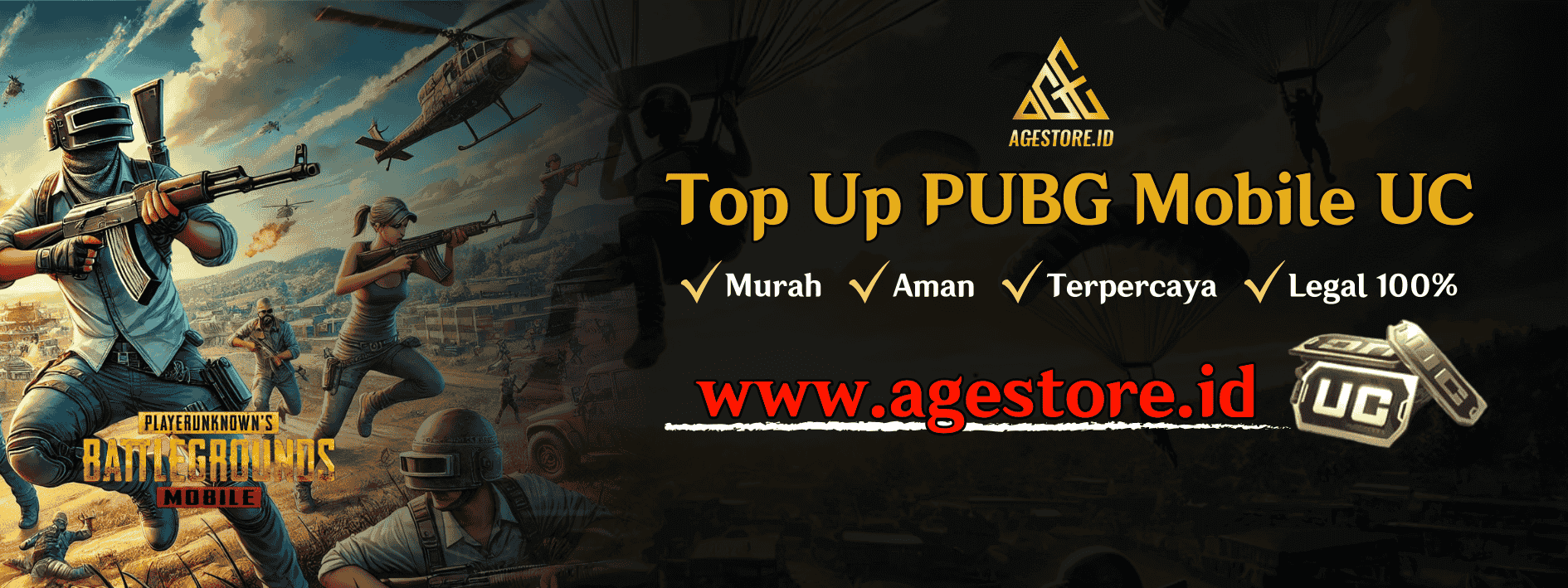 Top Up PUBG Mobile UC | Promo Agestore.id
