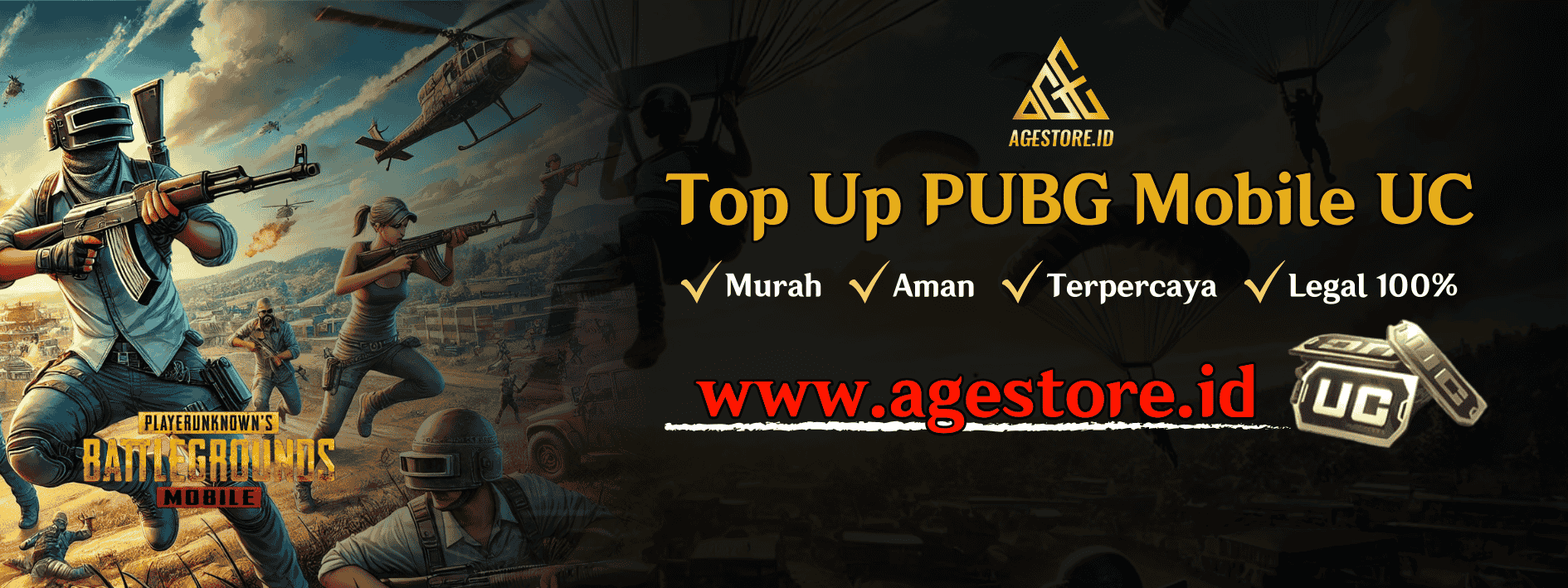 Top Up PUBG Mobile UC | Promo Agestore.id