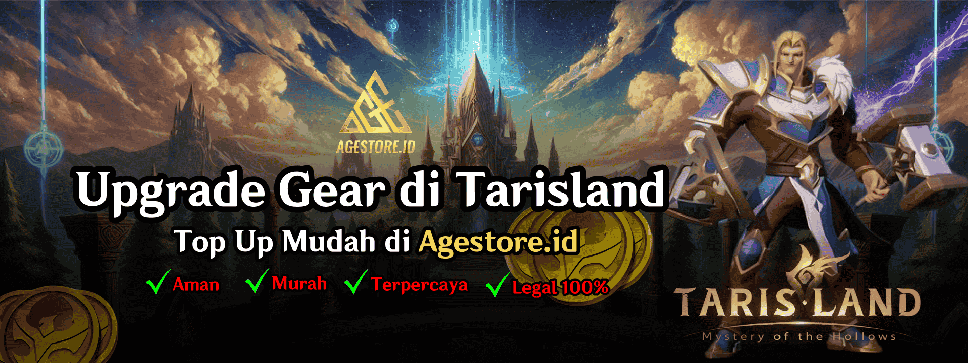Upgrade Gear di Tarisland, Top Up Mudah di Agestore.id